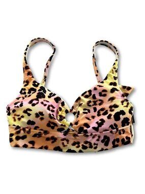 Bar III Multicolor Leopard Print Bralette - Size XS